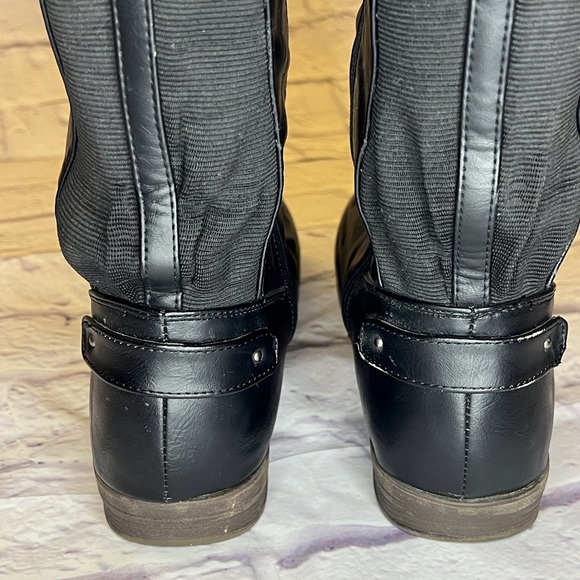 Women’s Black Wide Calf Riding Boots Size 11 - Picture 4 of 10